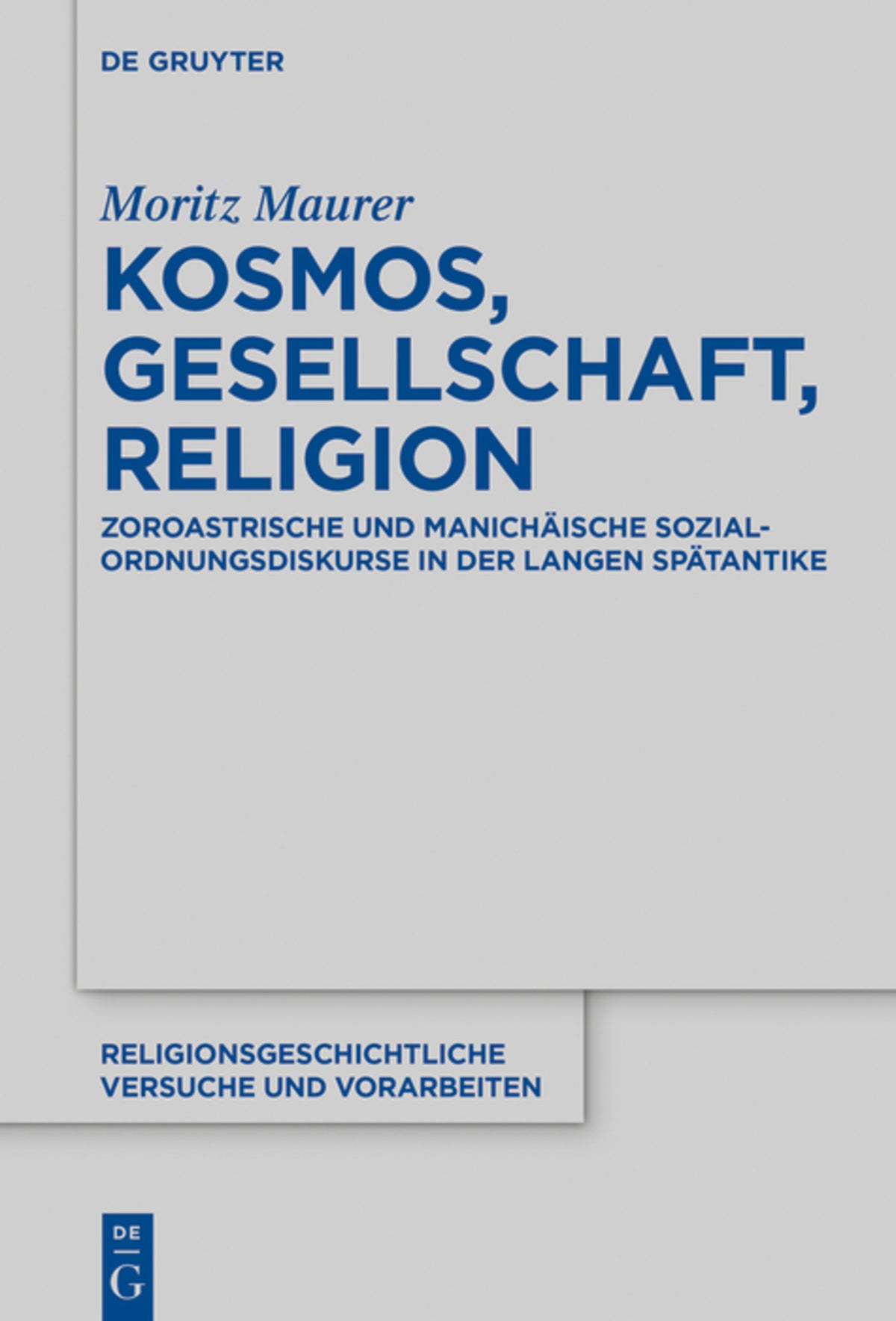 Cover image for Kosmos, Gesellschaft, Religion ISBN 9783111428406