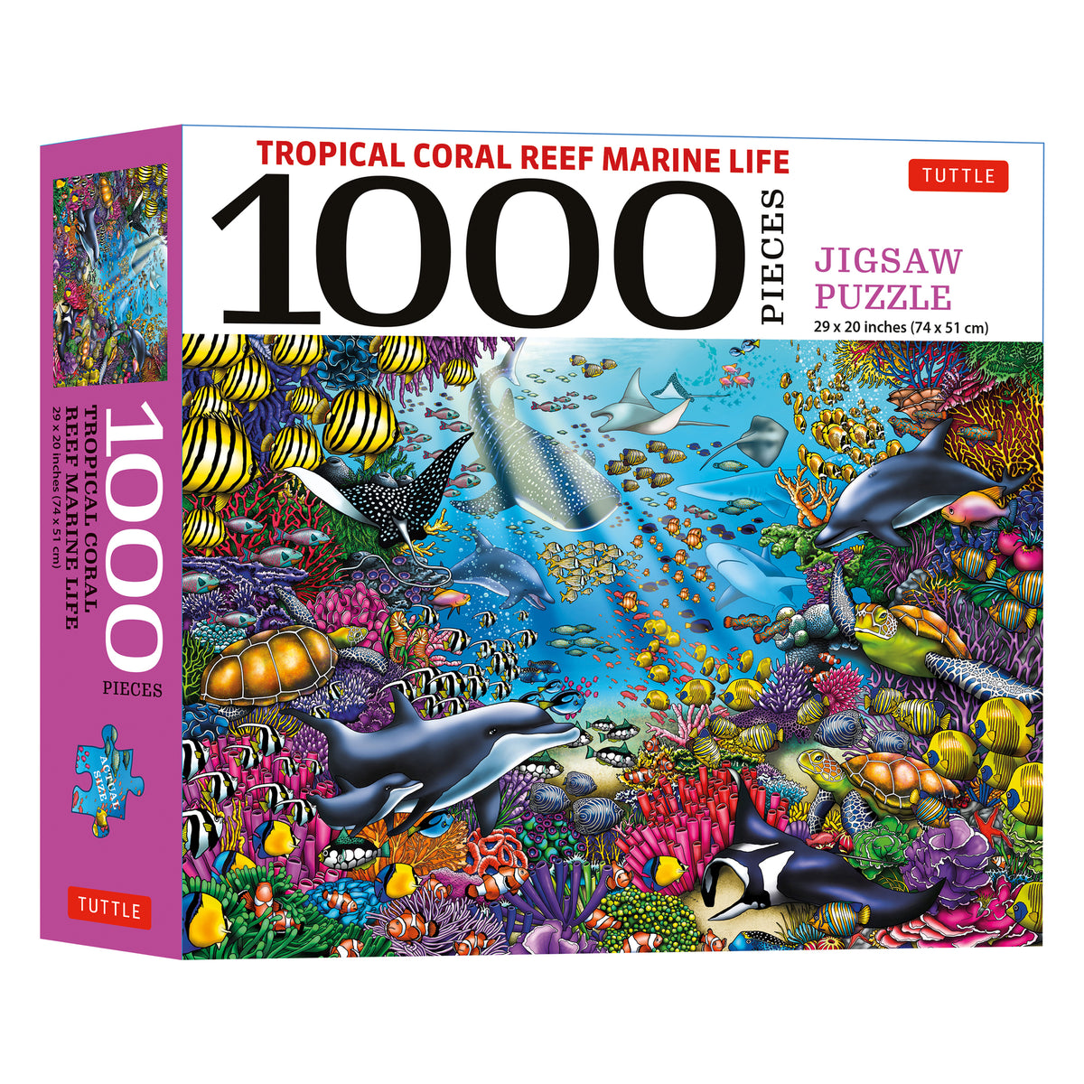 Cover image for Tropical Coral Reef Marine Life - 1000 Piece Jigsaw Puzzle ISBN 9780804858670
