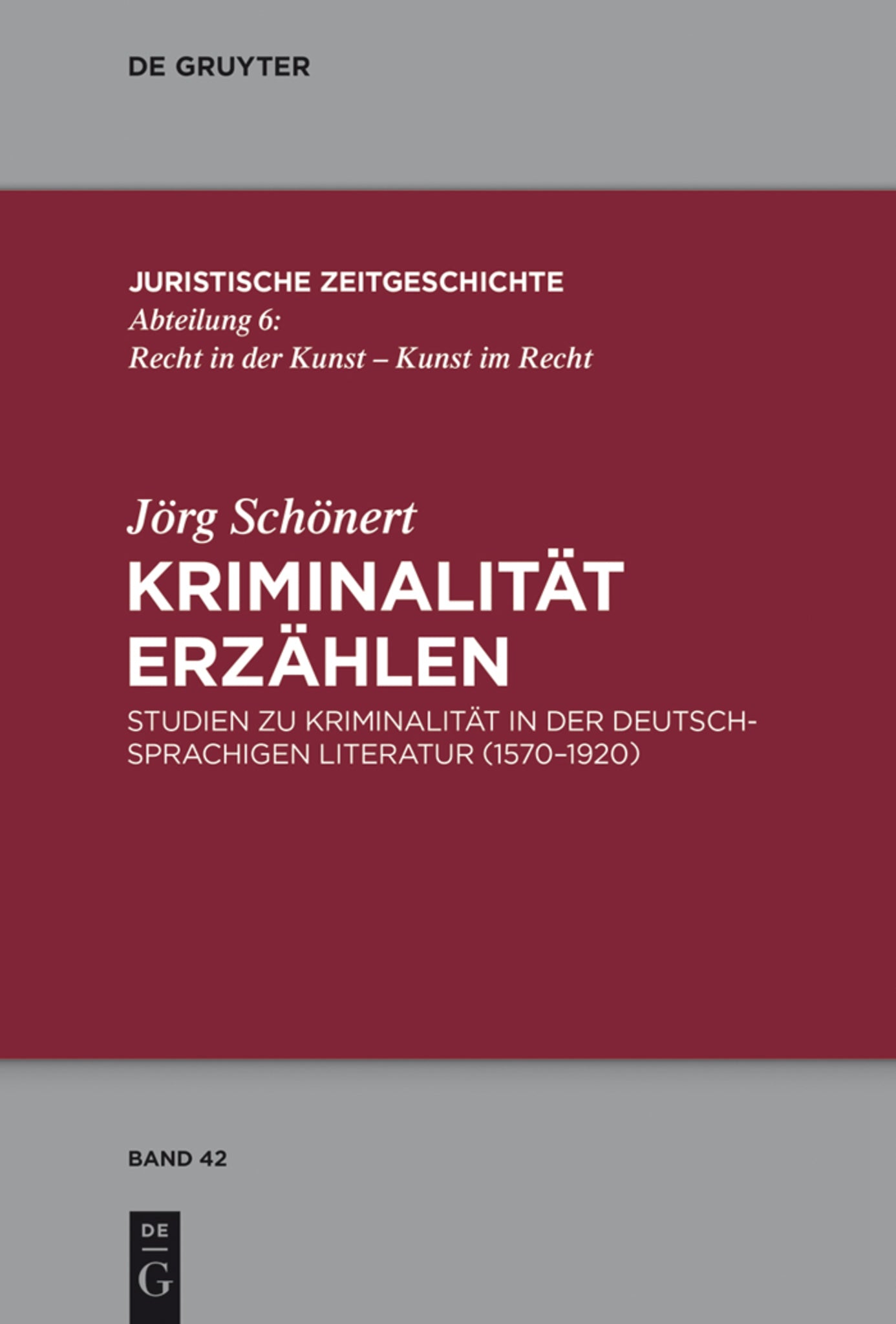 Cover image for Kriminalität erzählen ISBN 9783110438062