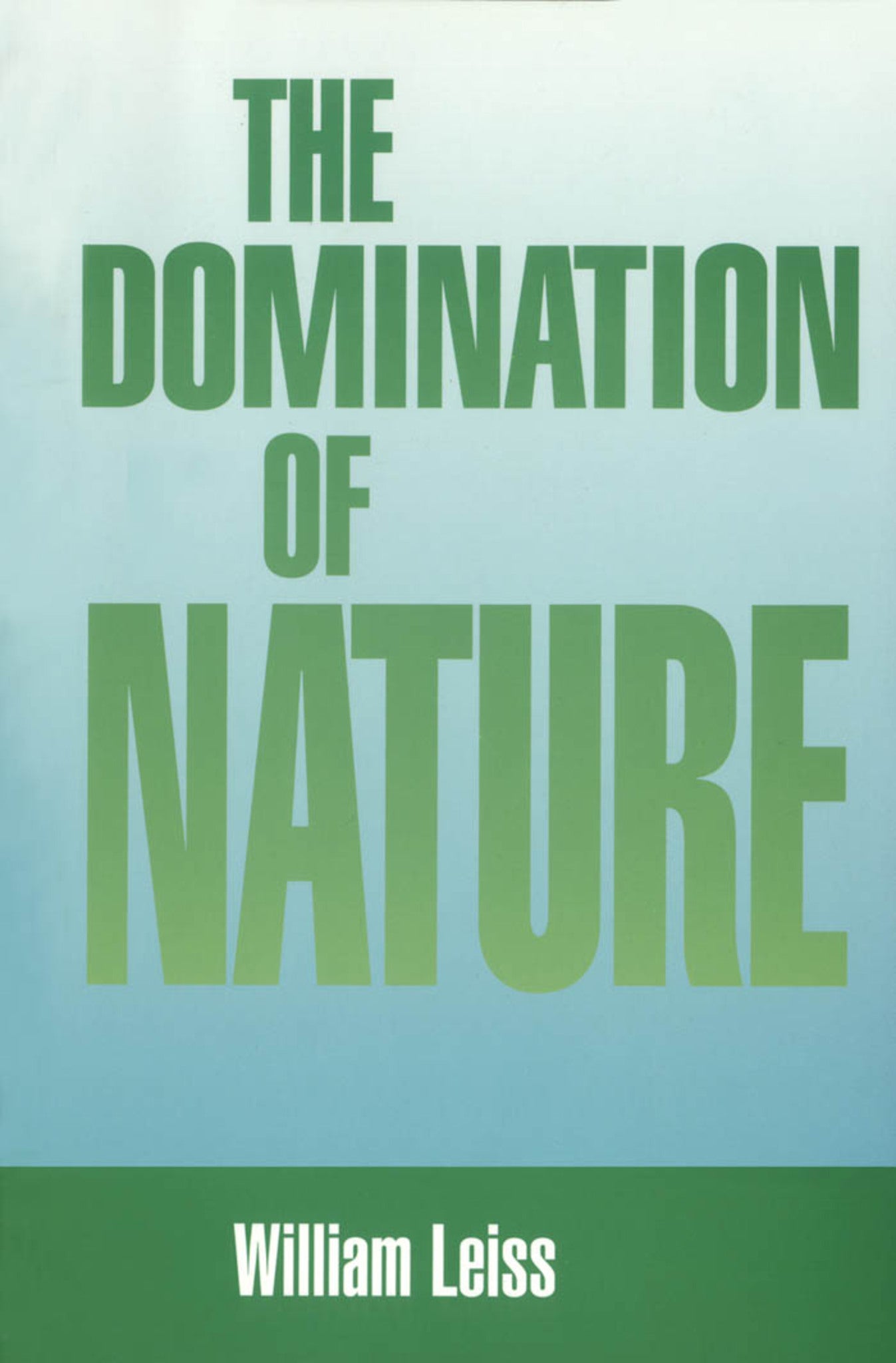 Cover image for The Domination of Nature ISBN 9780773564794