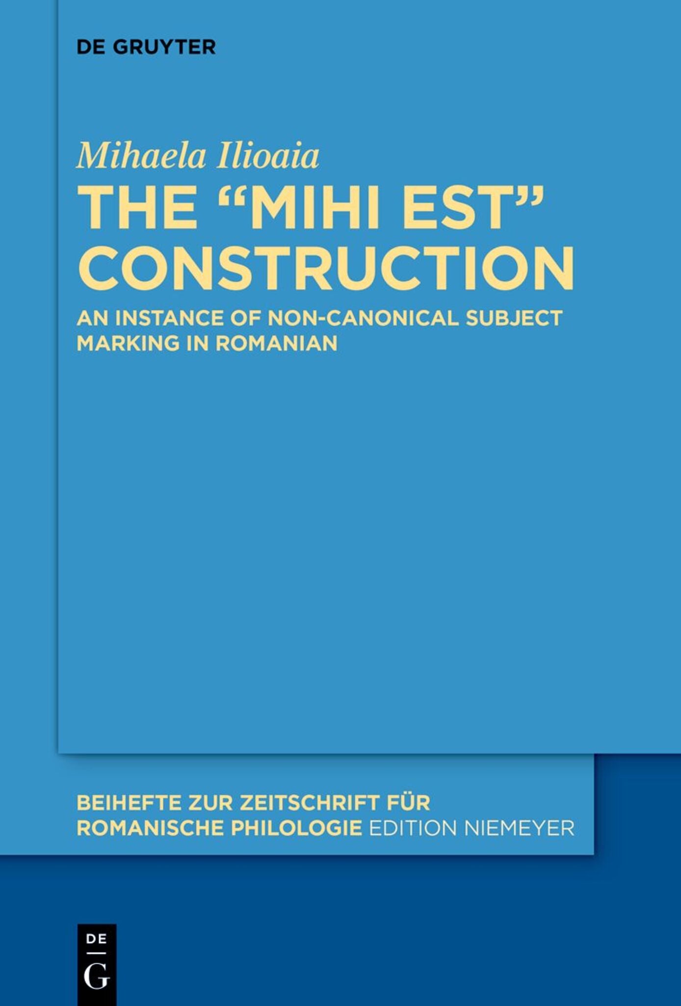 Cover image for The MIHI EST construction ISBN 9783111055022