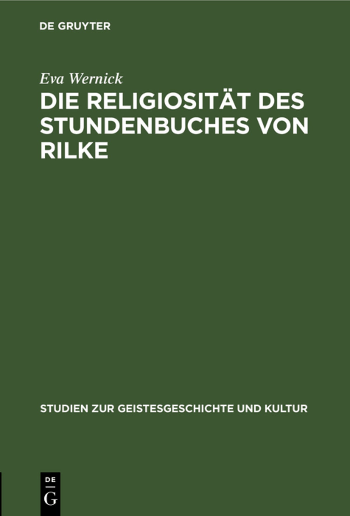 Cover image for Die Religiosität des Stundenbuches von Rilke ISBN 9783111186412