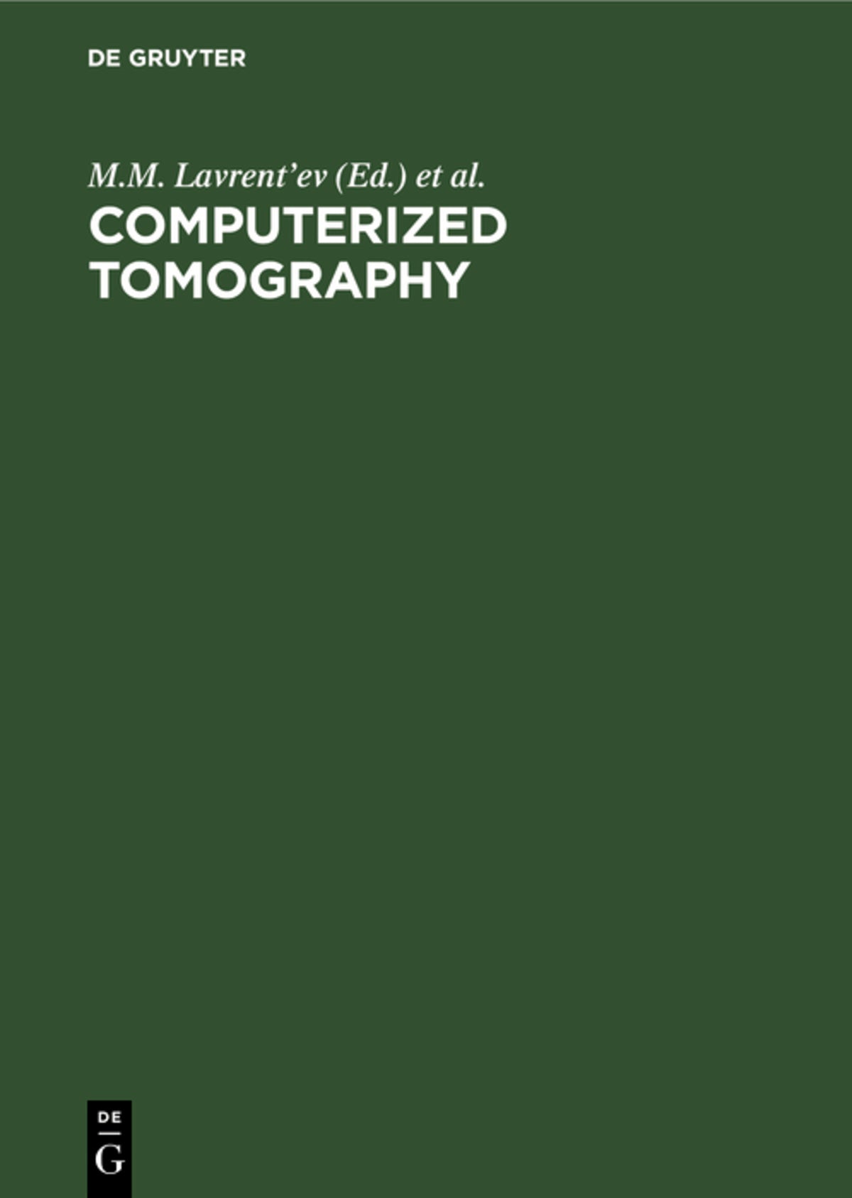 Cover image for Computerized Tomography ISBN 9783112302798