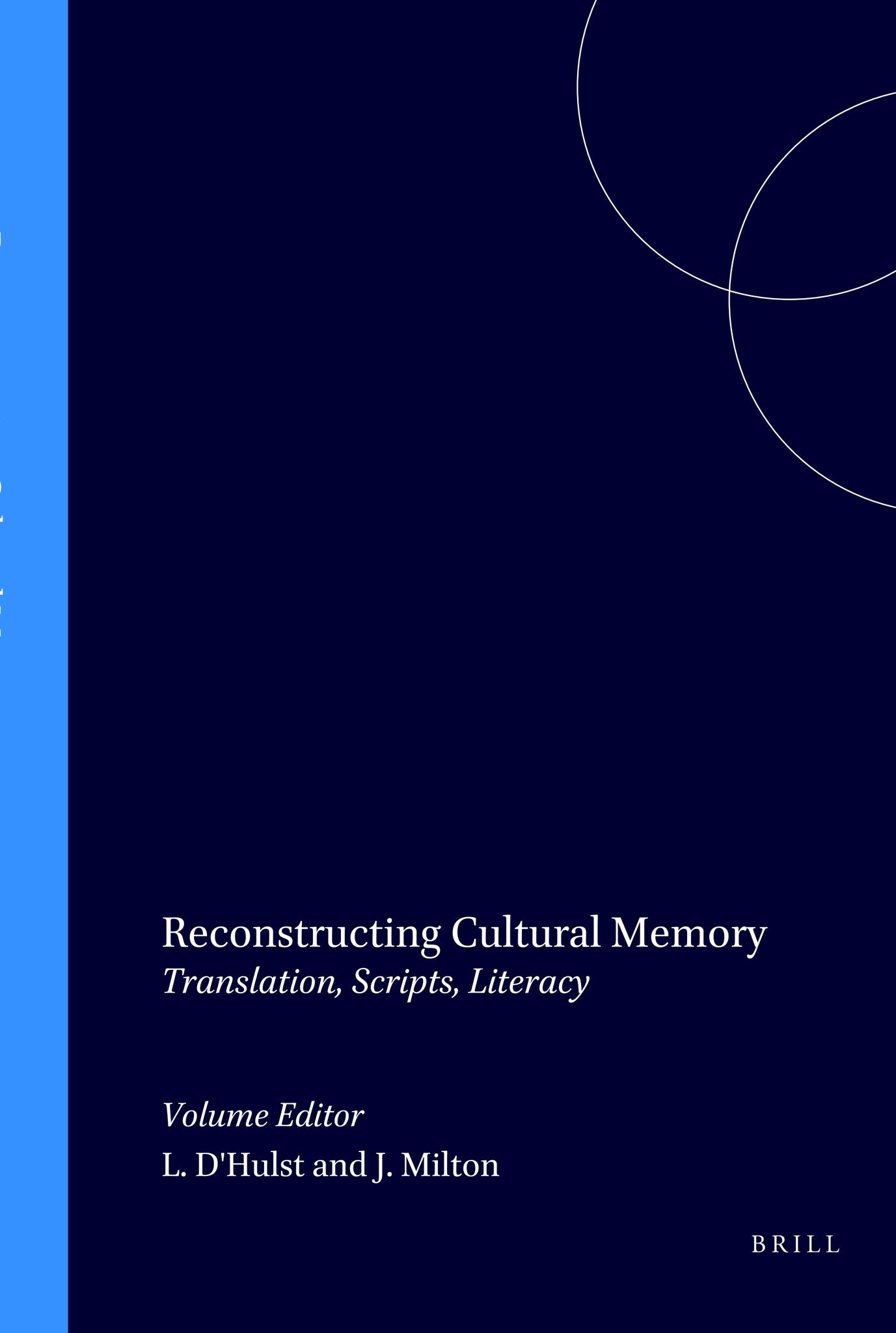 Cover image for Reconstructing Cultural Memory ISBN 9789042004603