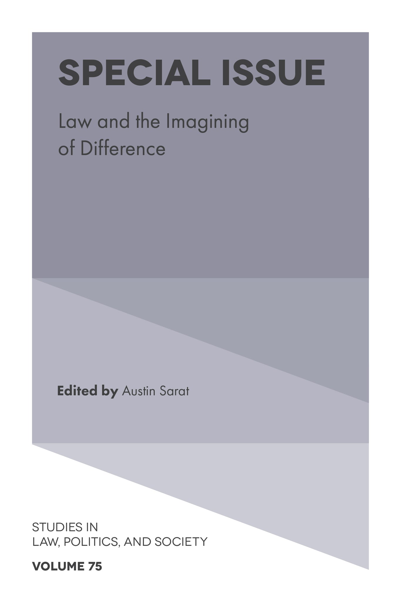 Cover image for Special Issue ISBN 9781787560314