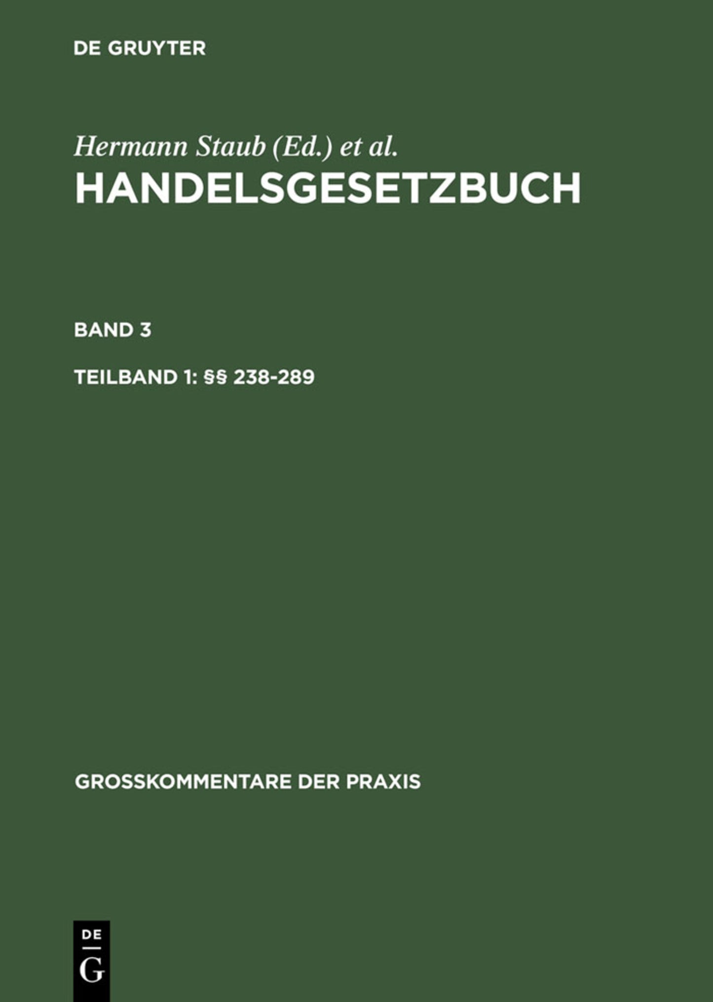 Tlbd 1: §§ 238-289. Tlbd 2: §§ 290-342a