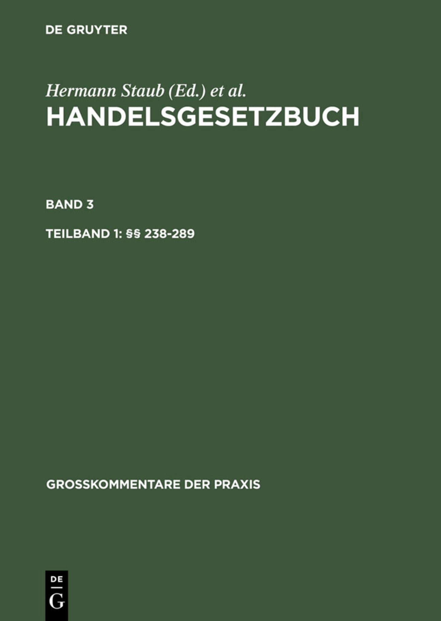 Tlbd 1: §§ 238-289. Tlbd 2: §§ 290-342a