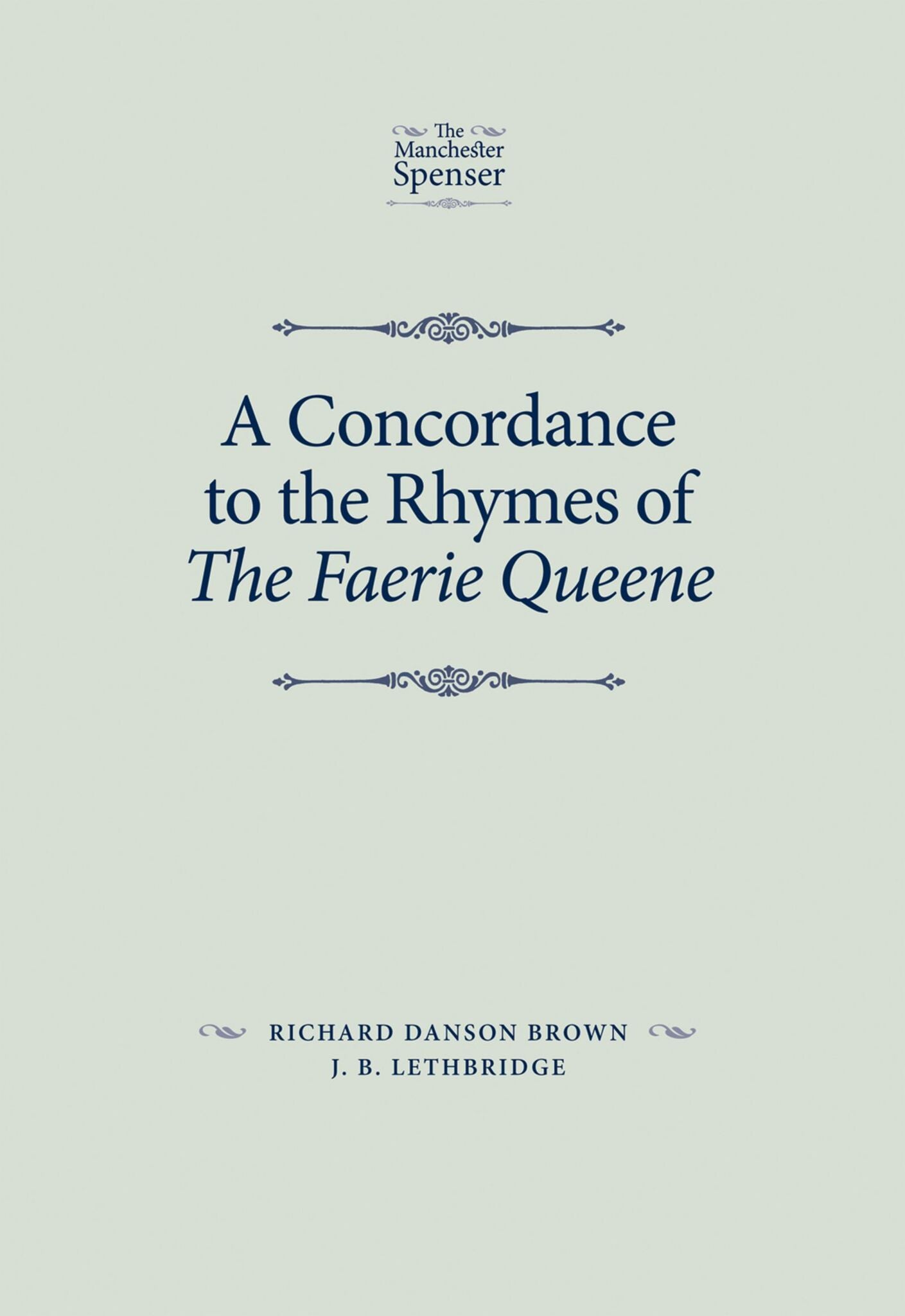 A concordance to the rhymes of The Faerie Queene