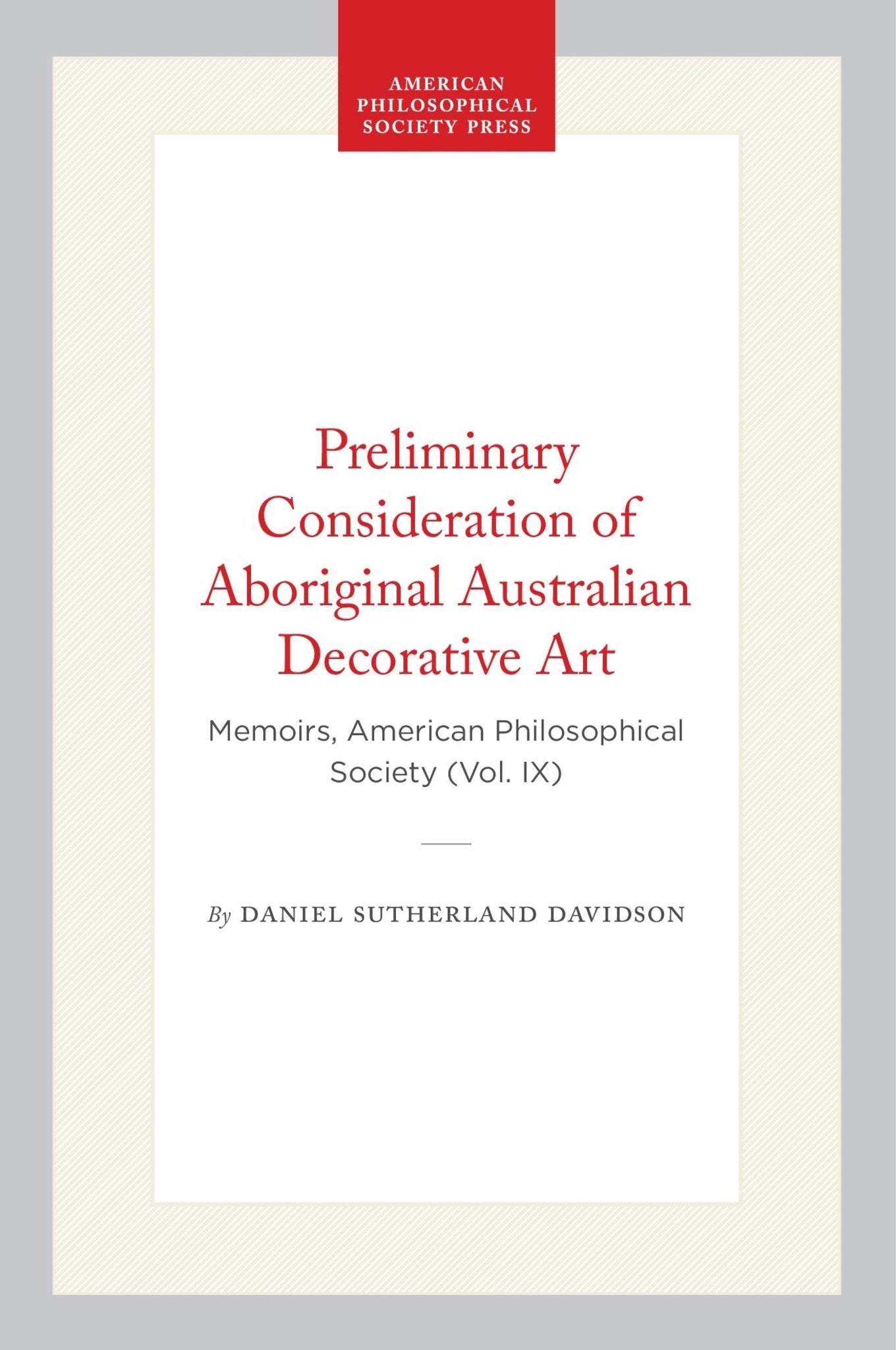 Preliminary Consideration of Aboriginal Australian Decorative Art