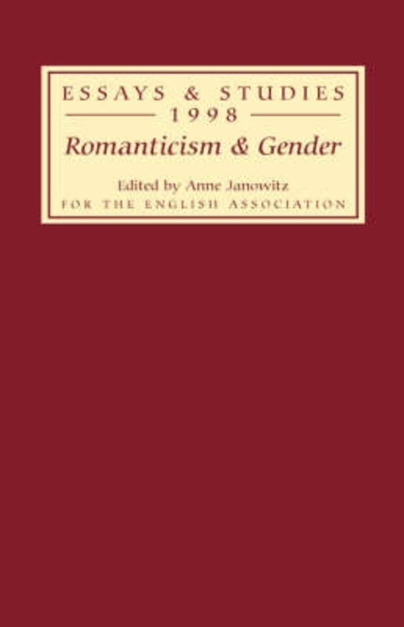 Cover image for Romanticism and Gender ISBN 9780859915267