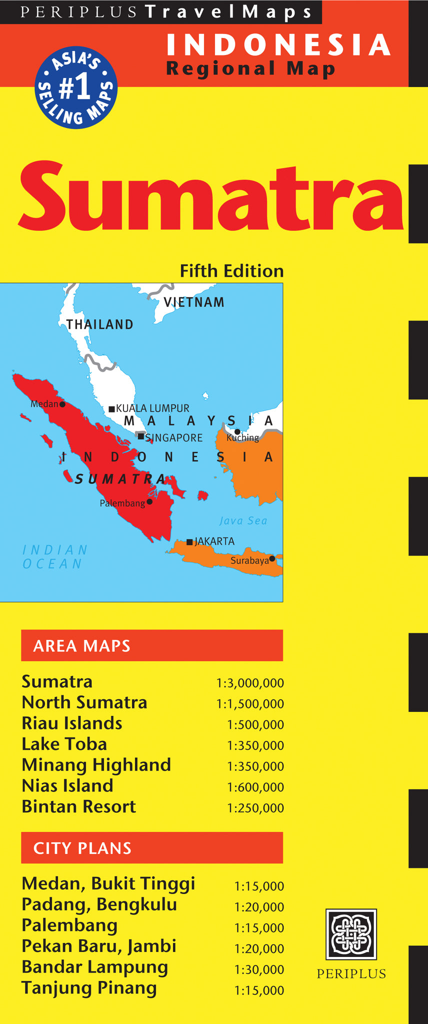 Sumatra & Medan Travel Map Fifth Edition