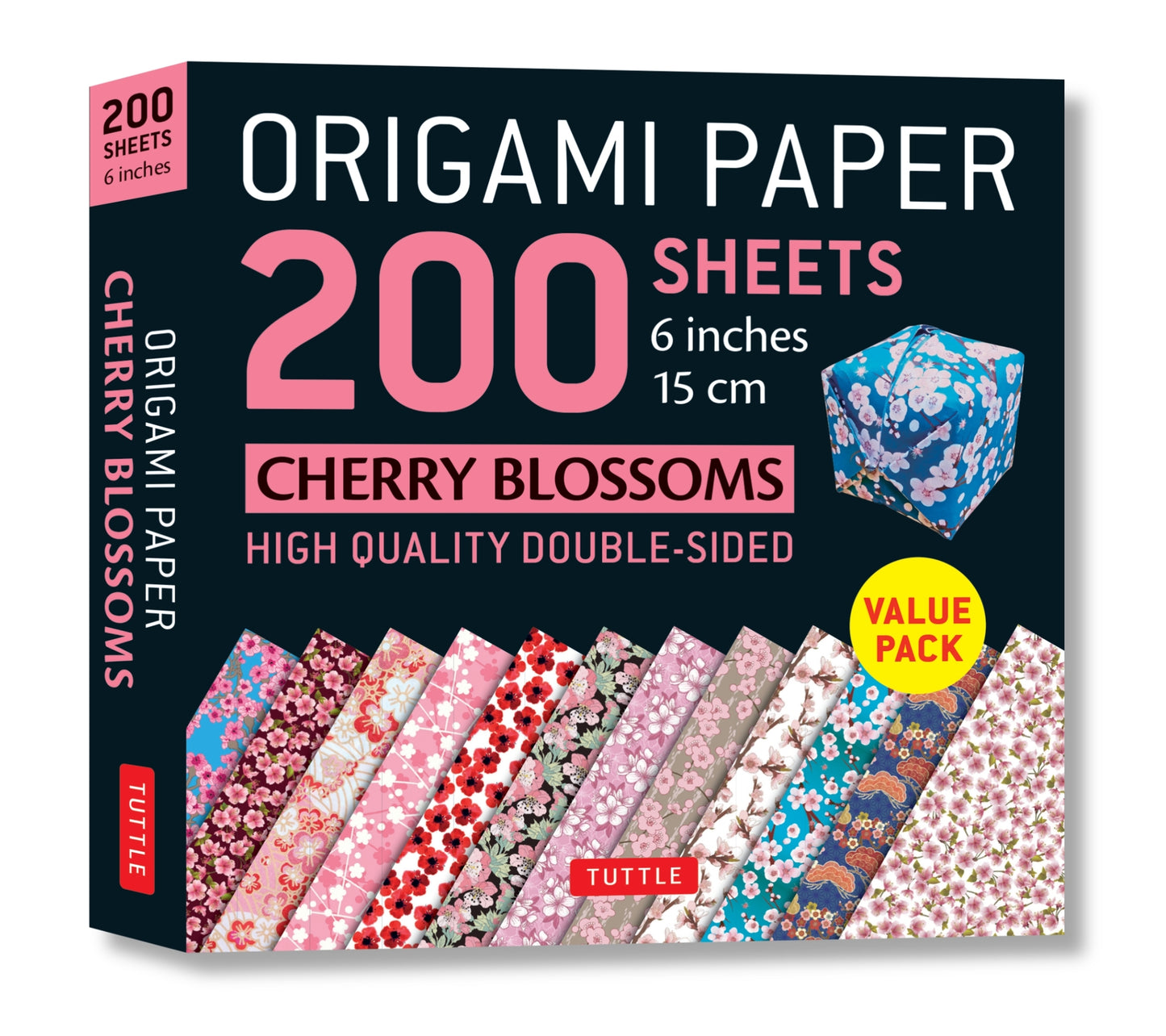 Origami Paper 200 sheets Cherry Blossoms 6" (15 cm)