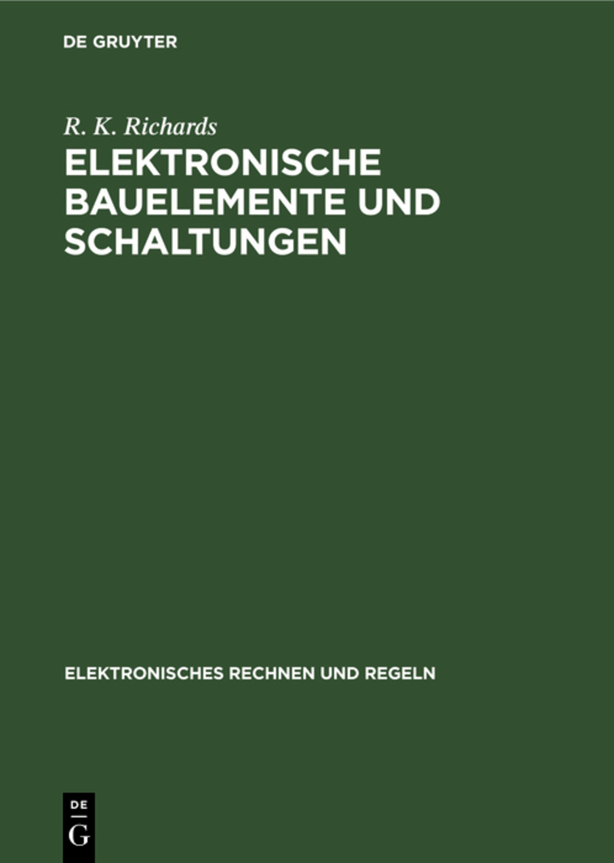 Cover image for Elektronische Bauelemente und Schaltungen ISBN 9783112546253