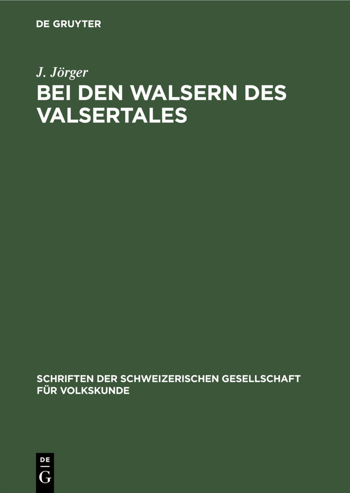 Bei den Walsern des Valsertales