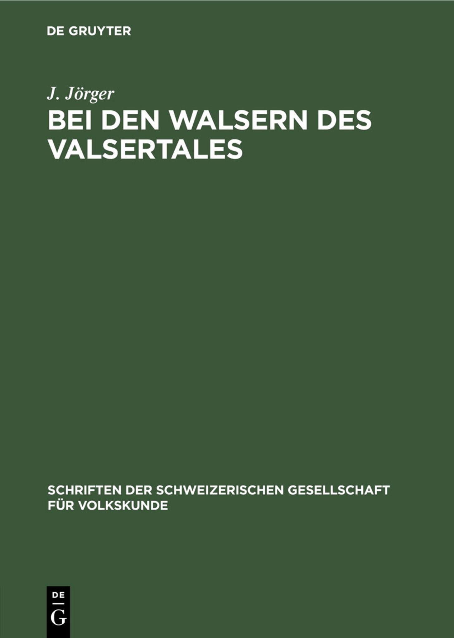 Bei den Walsern des Valsertales