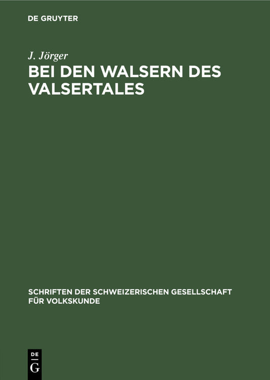 Bei den Walsern des Valsertales