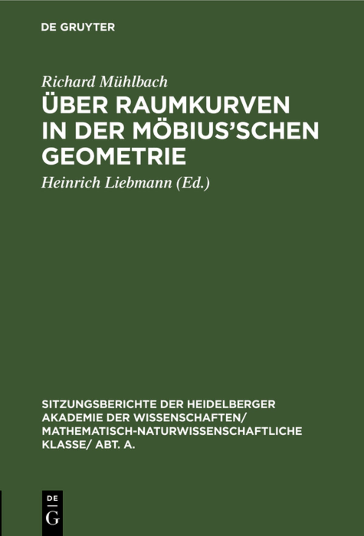 Über Raumkurven in der Möbius’schen Geometrie