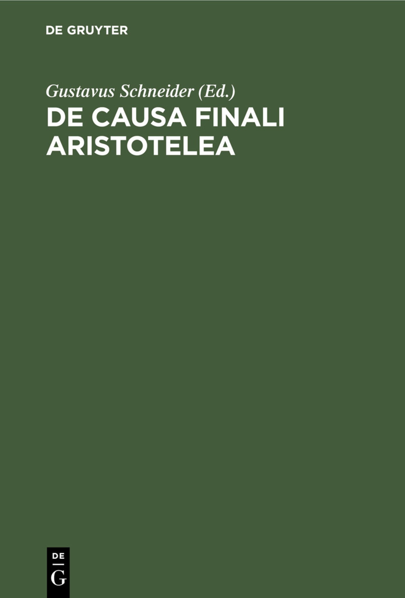 De causa finali Aristotelea
