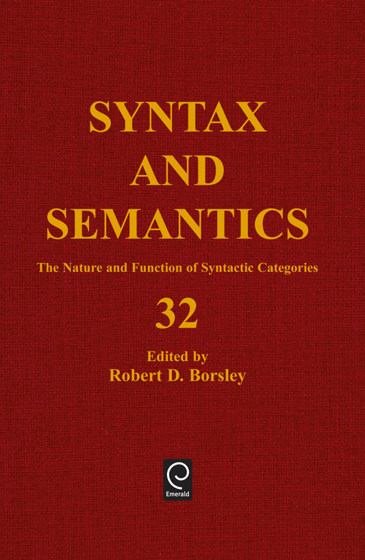 The Nature and Function of Syntactic Categories