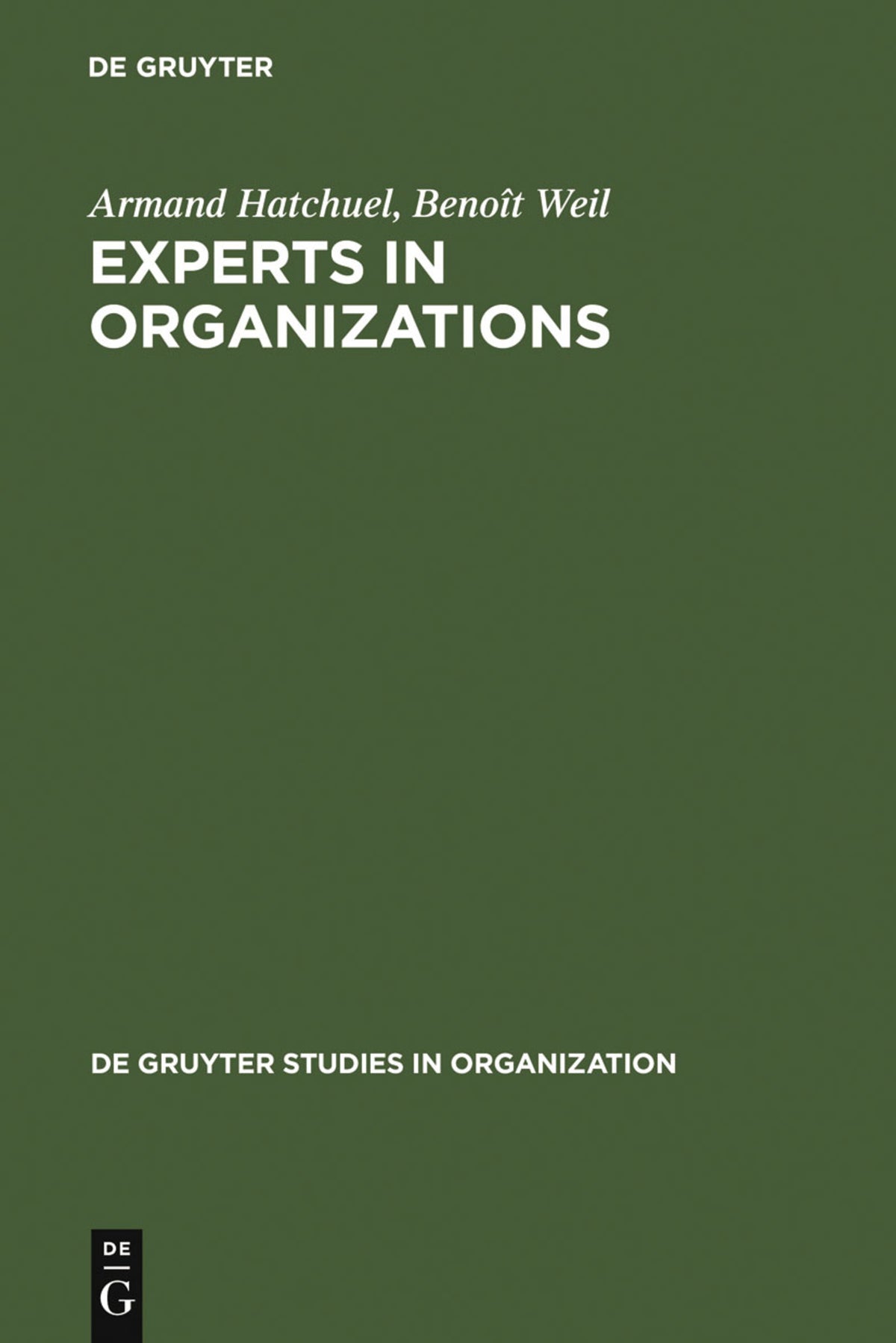Cover image for Experts in Organizations ISBN 9783110141191