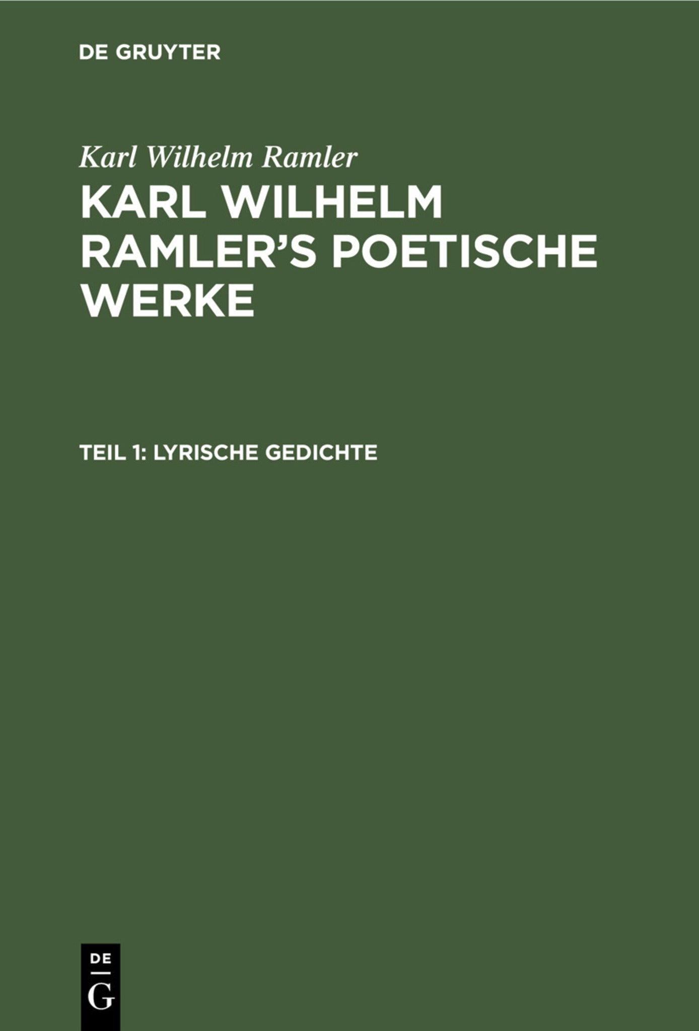 Lyrische Gedichte