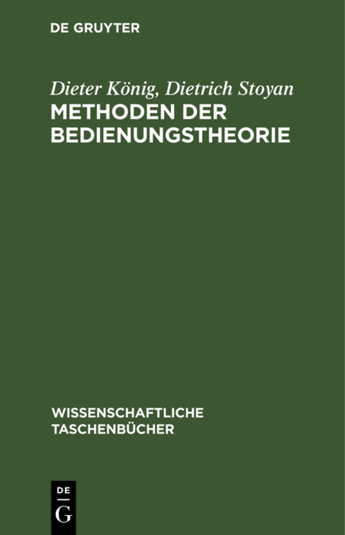 Cover image for Methoden der Bedienungstheorie ISBN 9783112621738