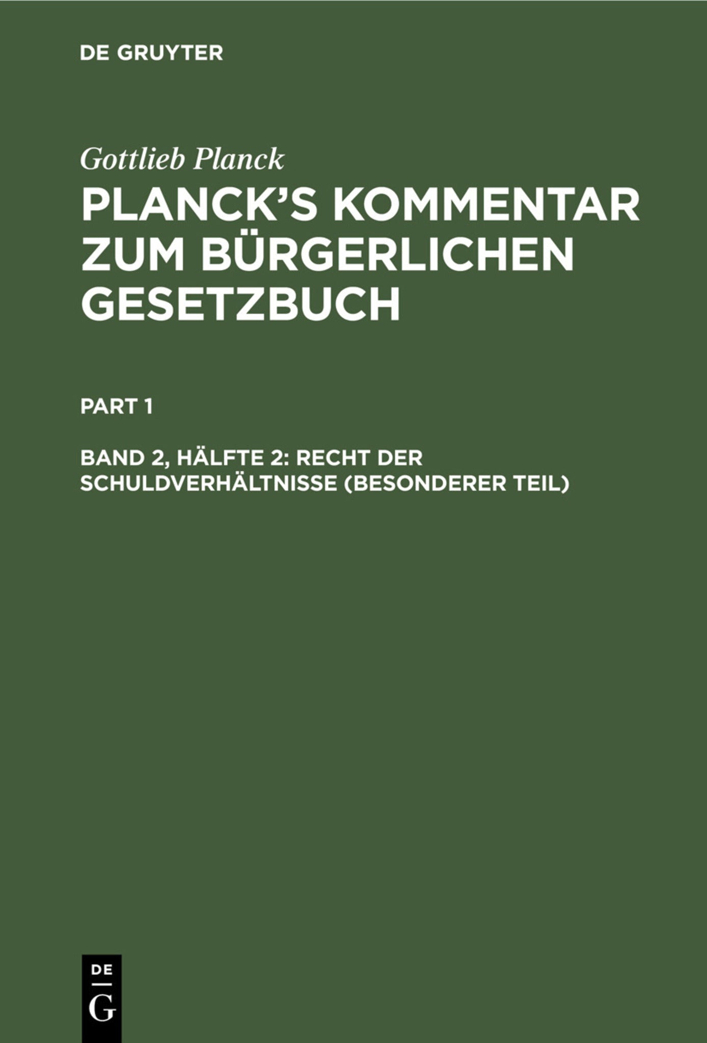Recht der Schuldverhältnisse (Besonderer Teil)