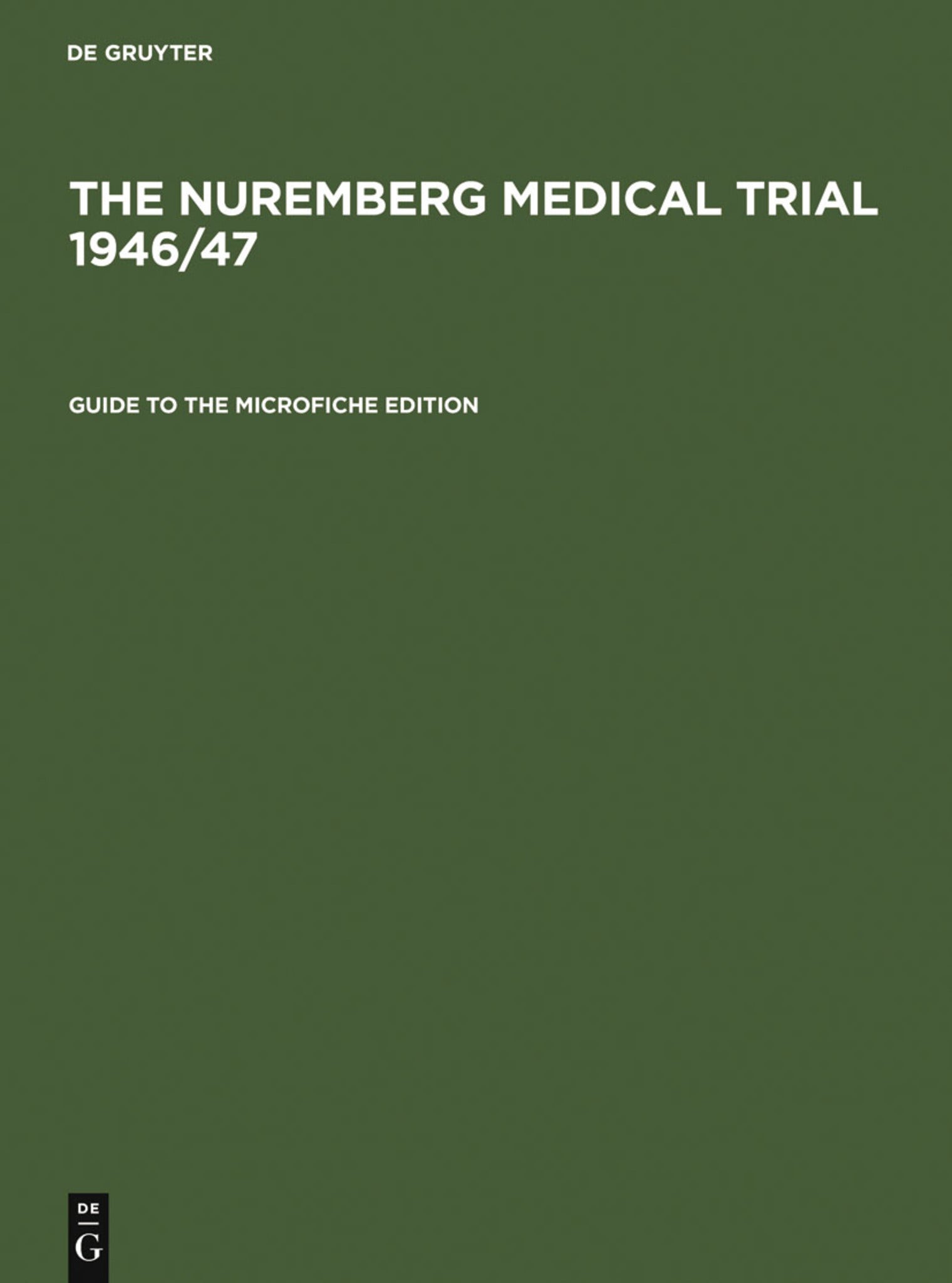 Guide to the Microfiche Edition