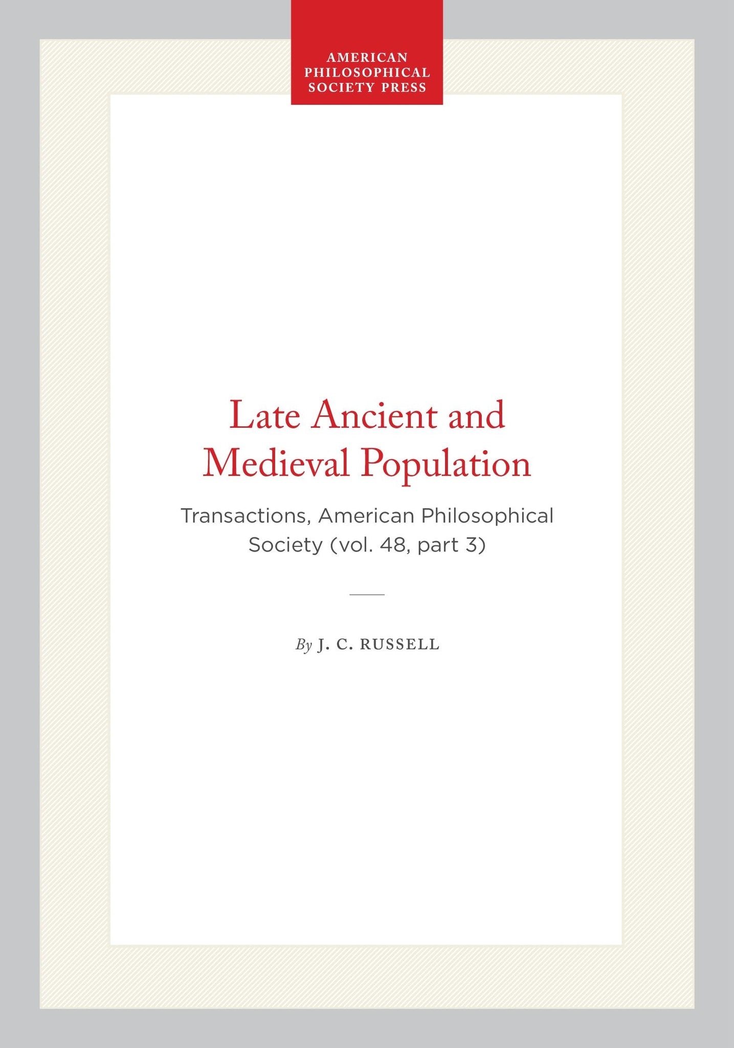 Late Ancient and Medieval Population