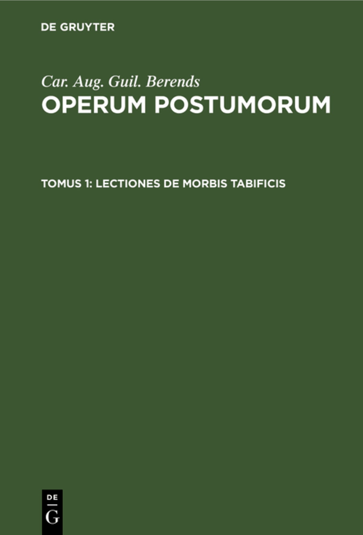 Lectiones de morbis tabificis