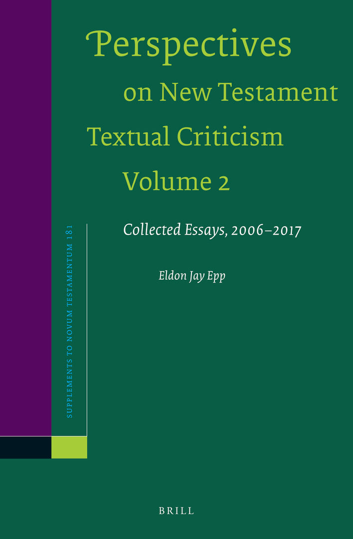 Cover image for Perspectives on New Testament Textual Criticism, Volume 2 ISBN 9789004438774