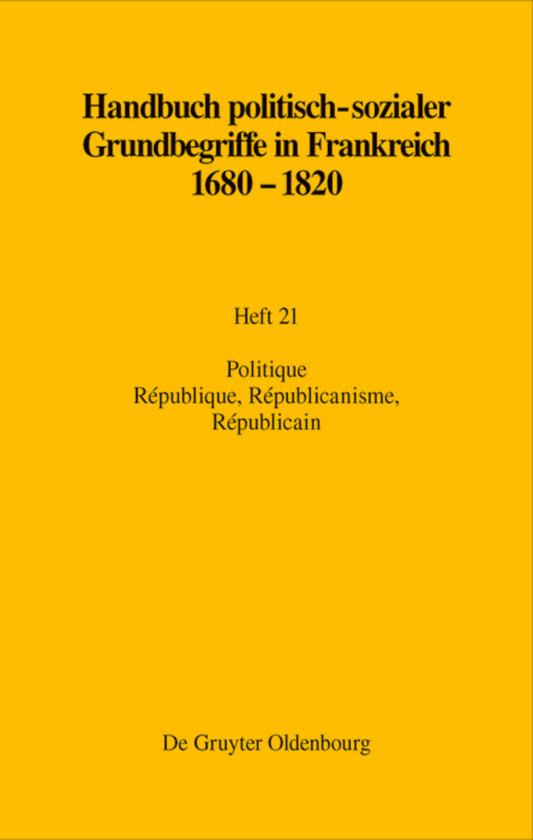 Politique. République, Républicanisme, Républicain