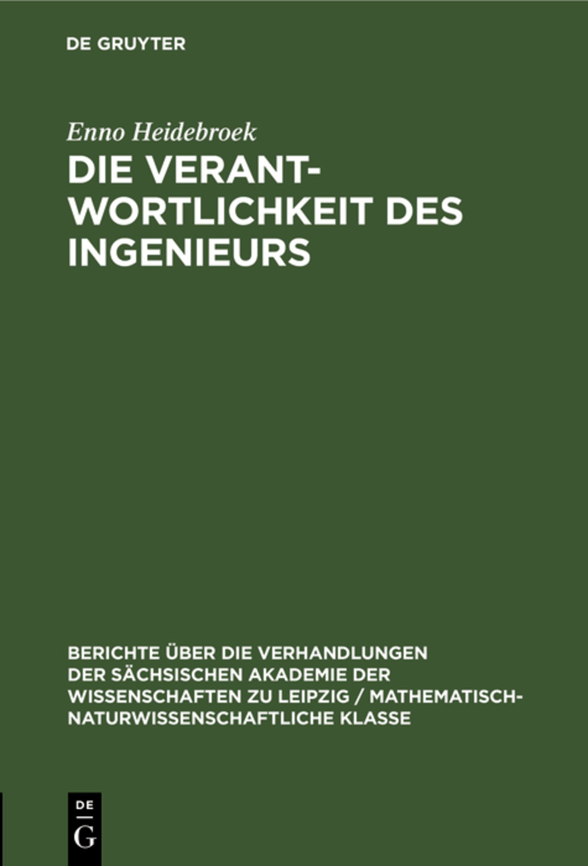 Die Verantwortlichkeit des Ingenieurs