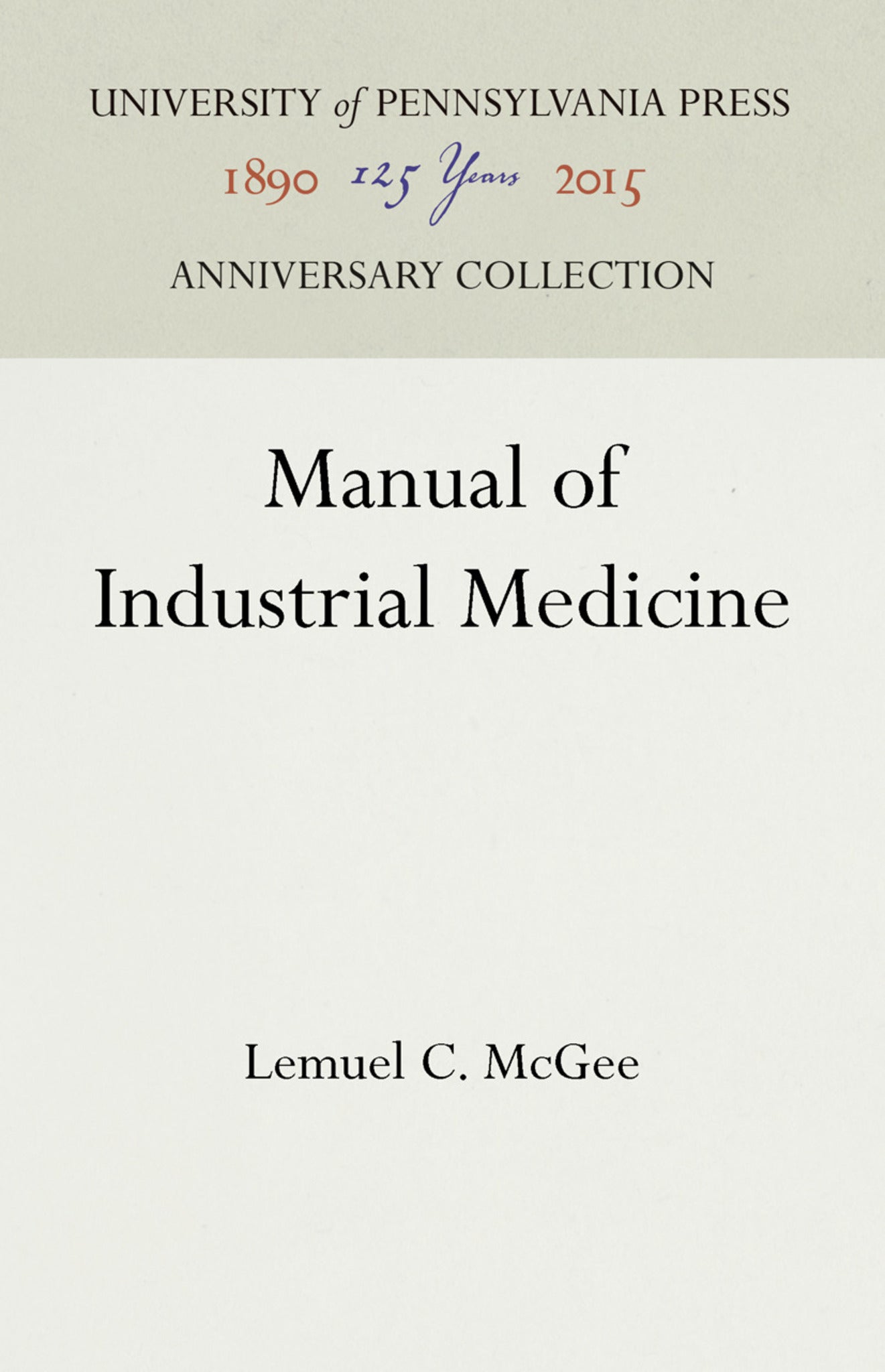 Manual of Industrial Medicine