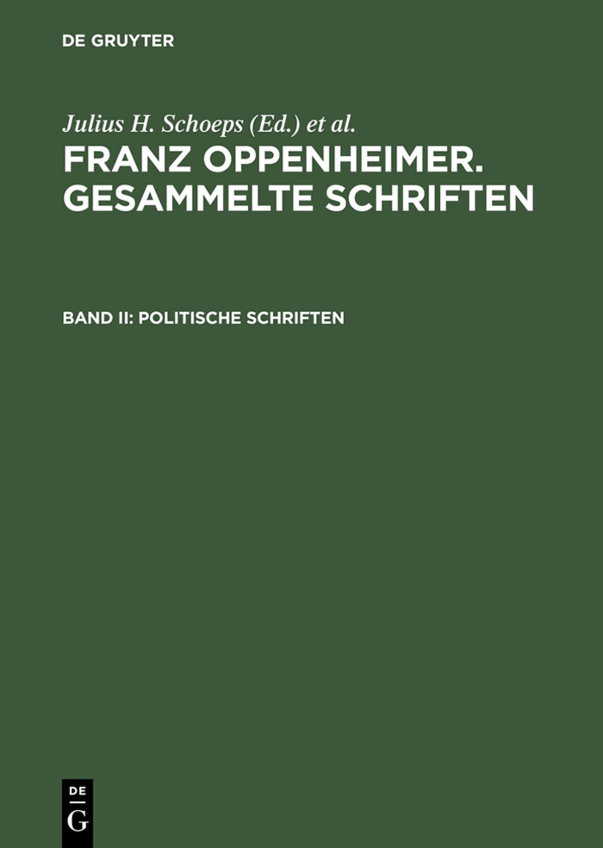 Cover image for Politische Schriften ISBN 9783050028767