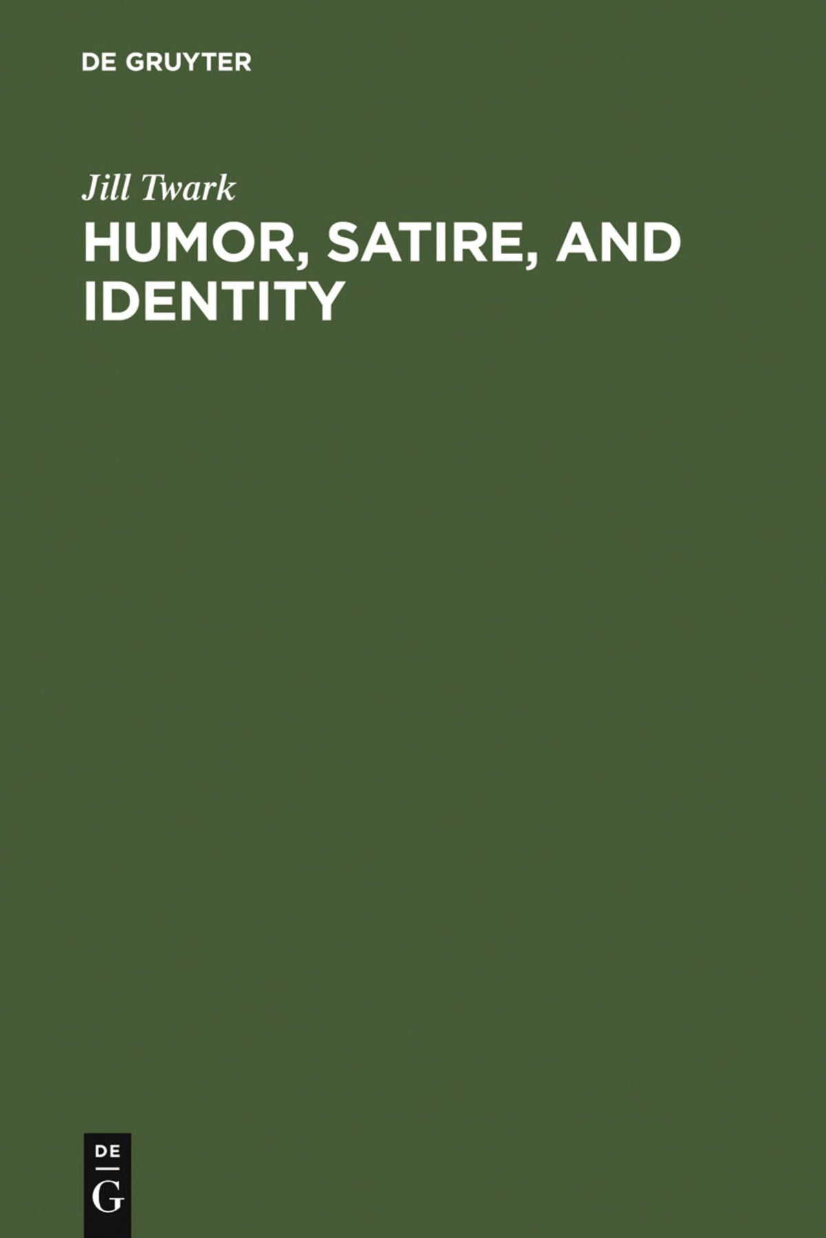 Cover image for Humor, Satire, and Identity ISBN 9783110195996