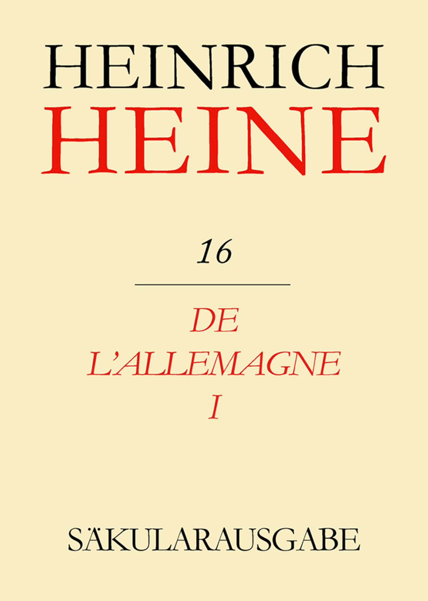 De l'Allemagne I