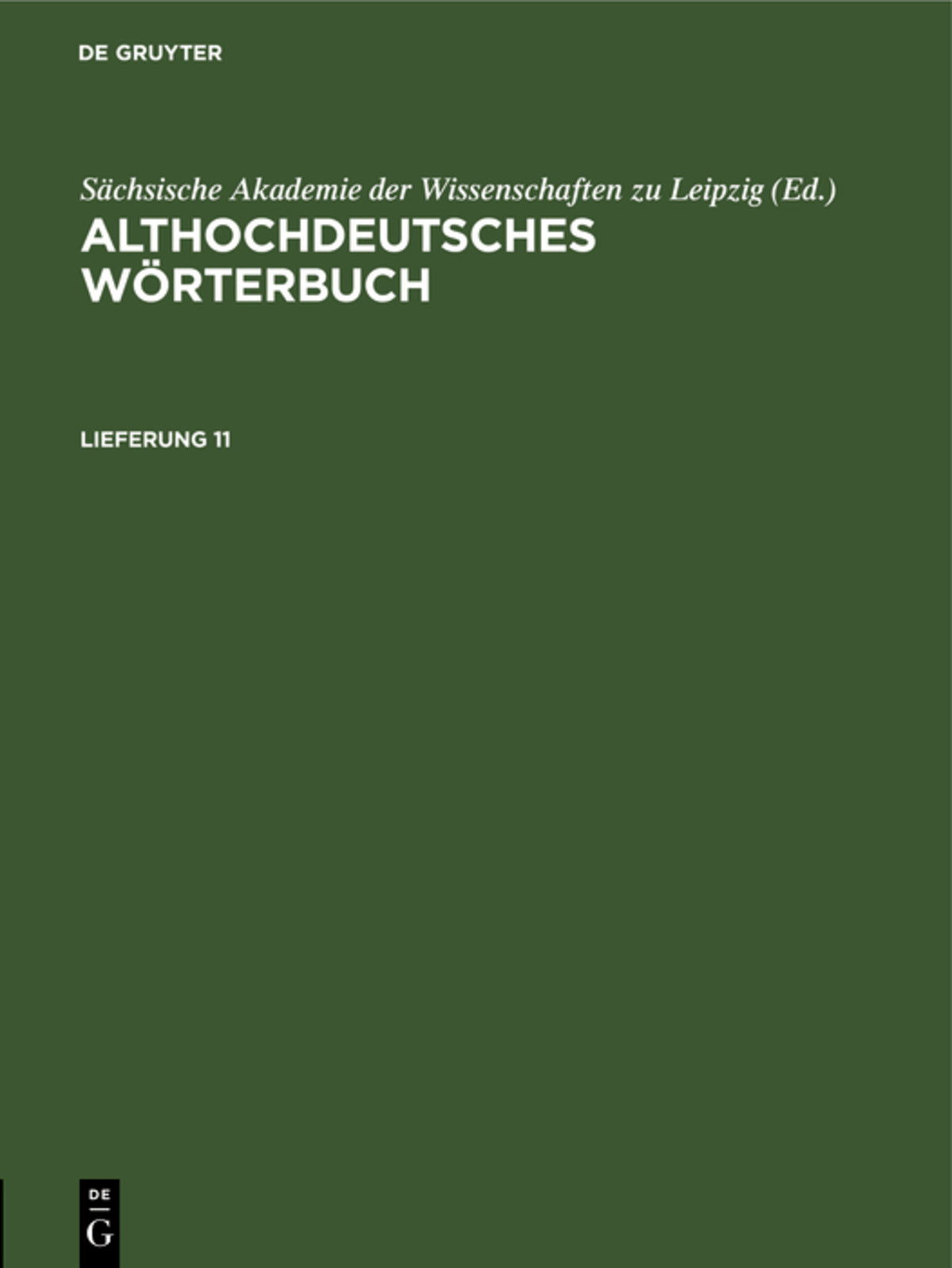 Althochdeutsches Wörterbuch. Lieferung 11