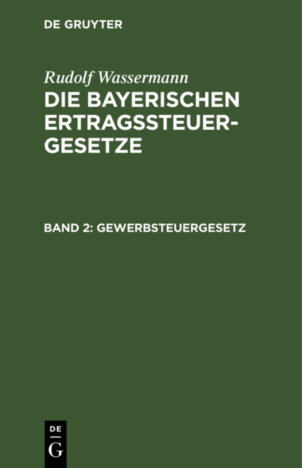 Cover image for Gewerbsteuergesetz ISBN 9783112601716