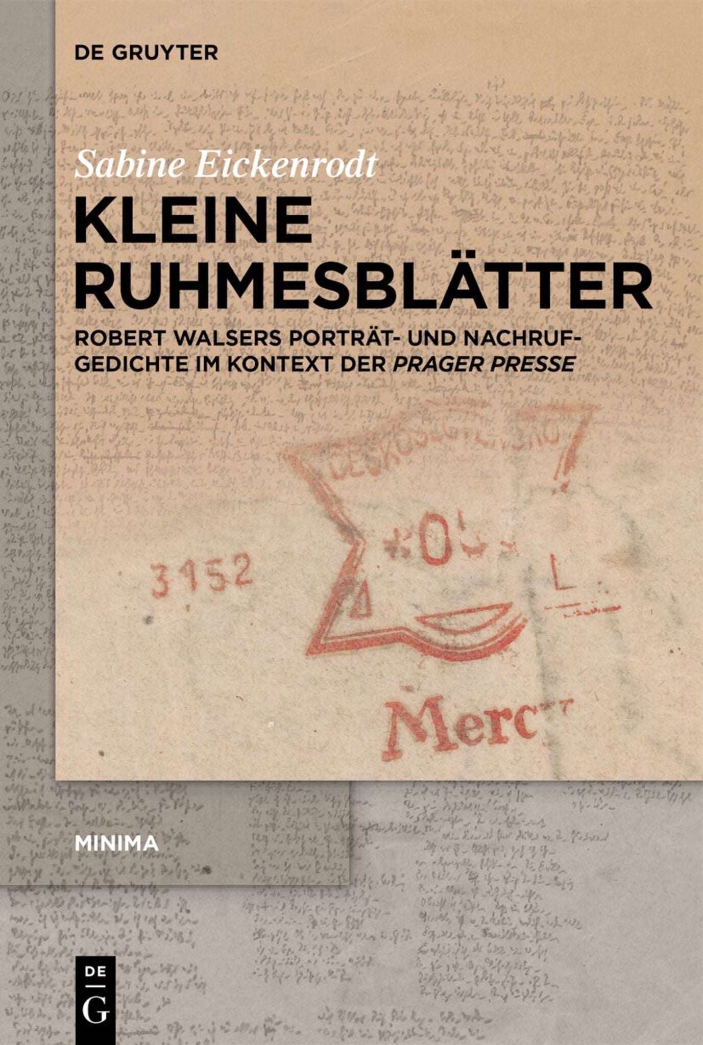 Cover image for Kleine Ruhmesblätter ISBN 9783111583037