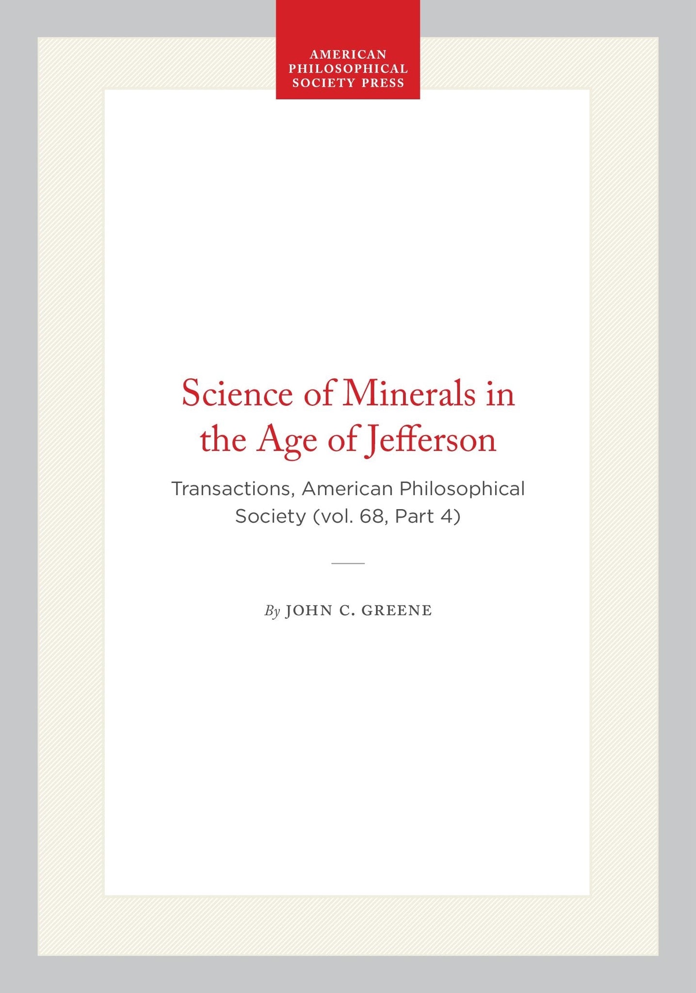 Science of Minerals in the Age of Jefferson