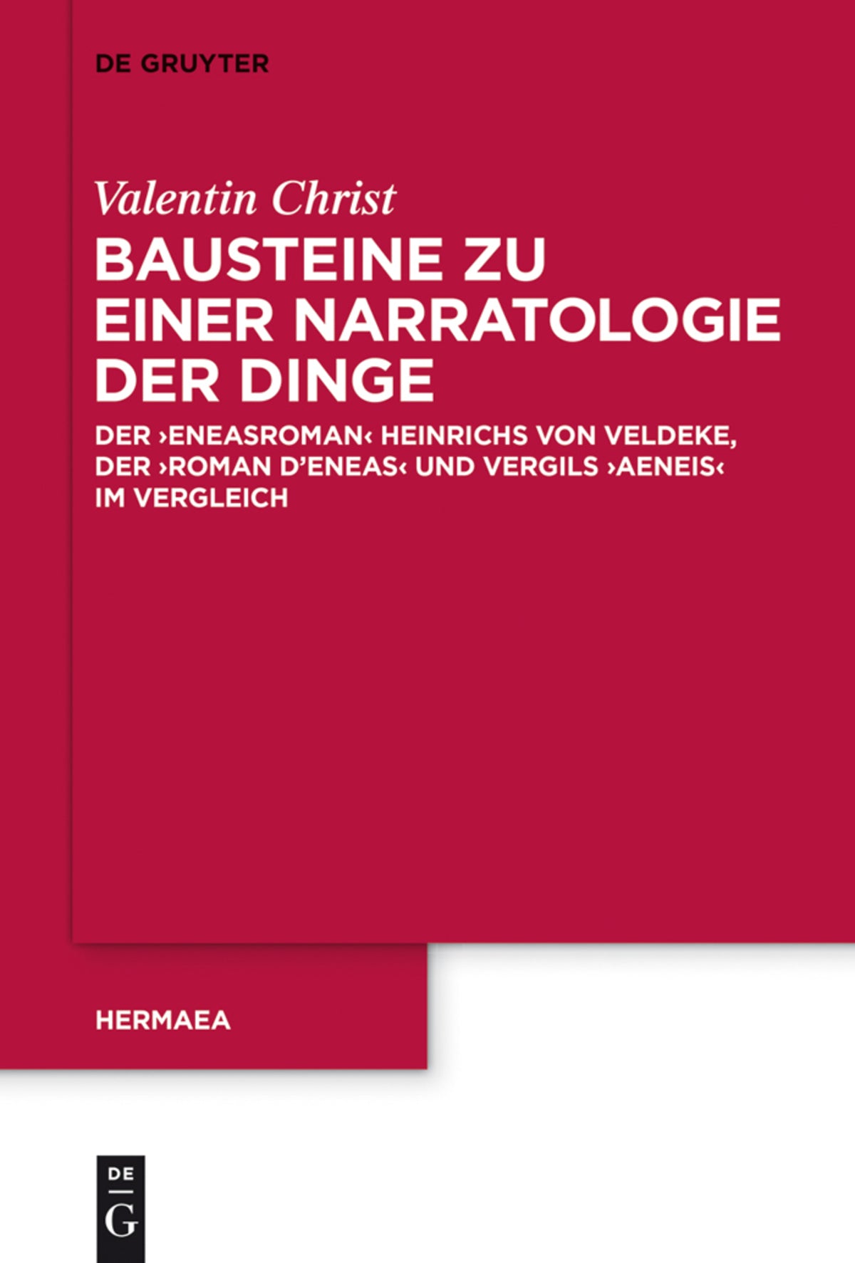 Cover image for Bausteine zu einer Narratologie der Dinge ISBN 9783110400588