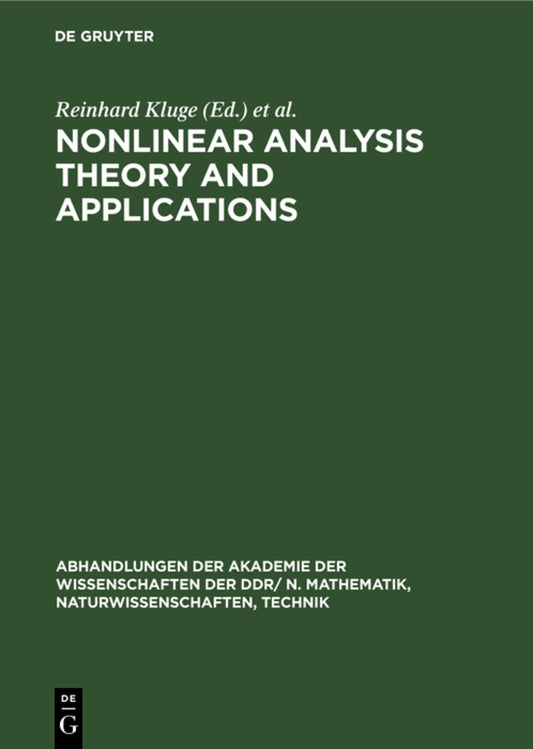 Nonlinear Analysis Theory and Applications