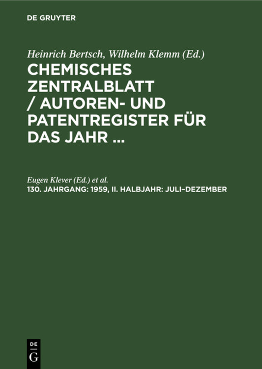 1959, II. Halbjahr: Juli–Dezember
