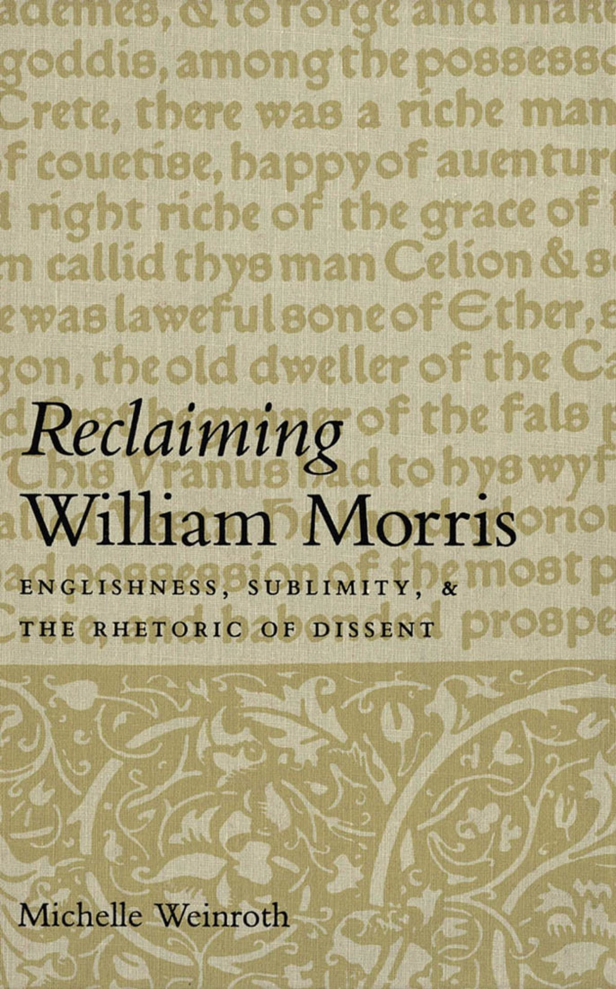 Cover image for Reclaiming William Morris ISBN 9780773566224