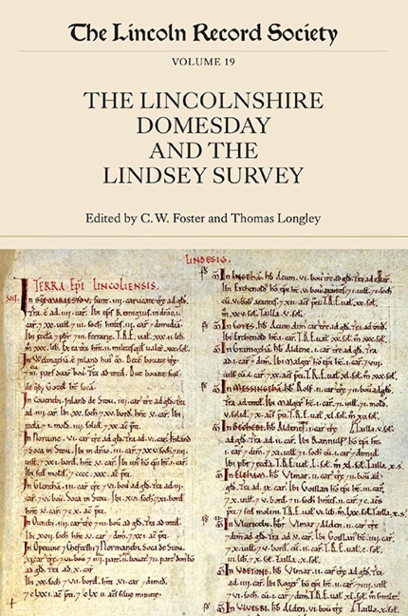 Cover image for The Lincolnshire Domesday and the Lindsey Survey ISBN 9780901503756