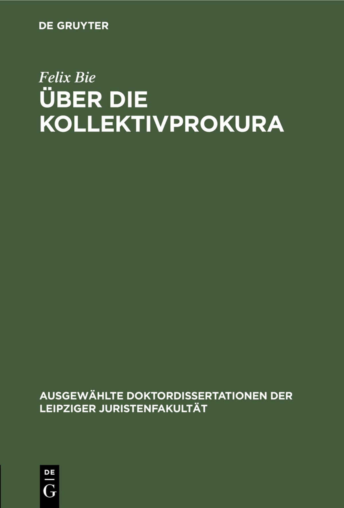 Über die Kollektivprokura