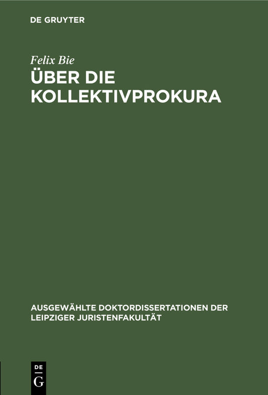 Über die Kollektivprokura