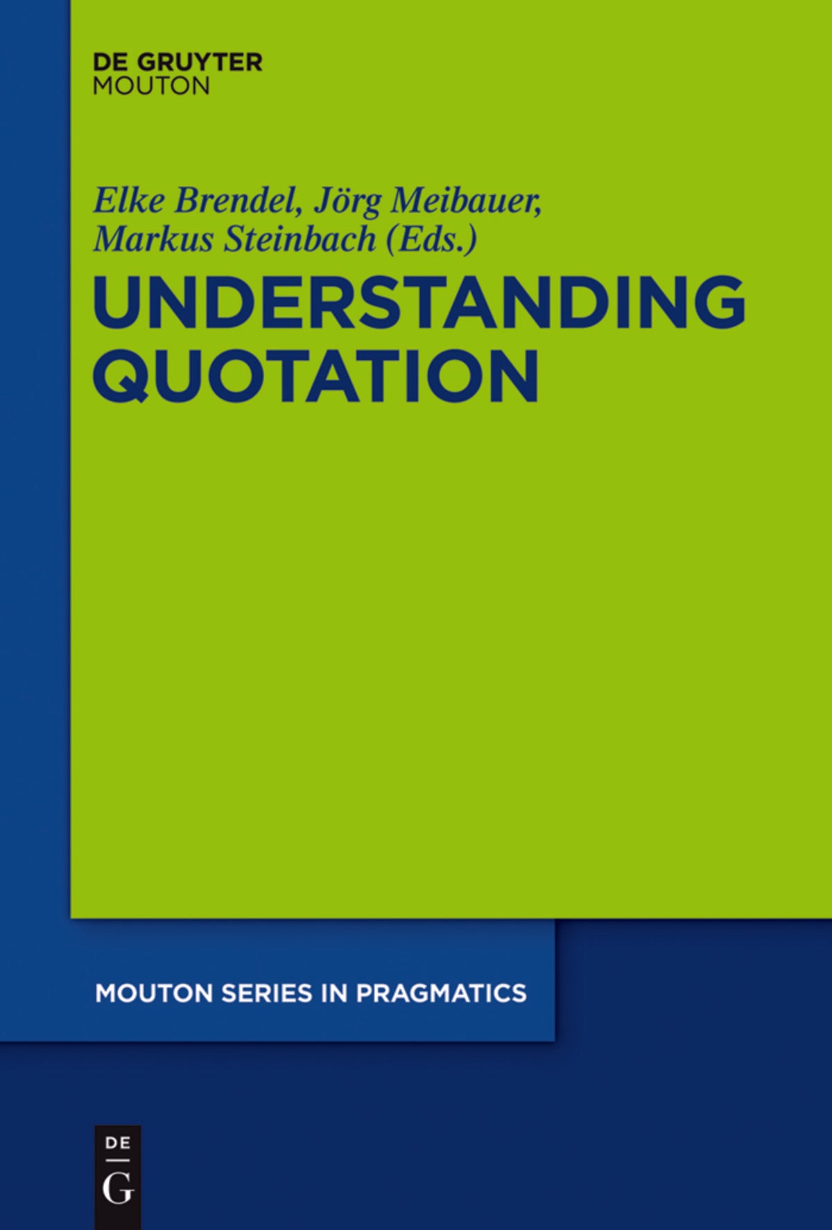 Cover image for Understanding Quotation ISBN 9783110240054