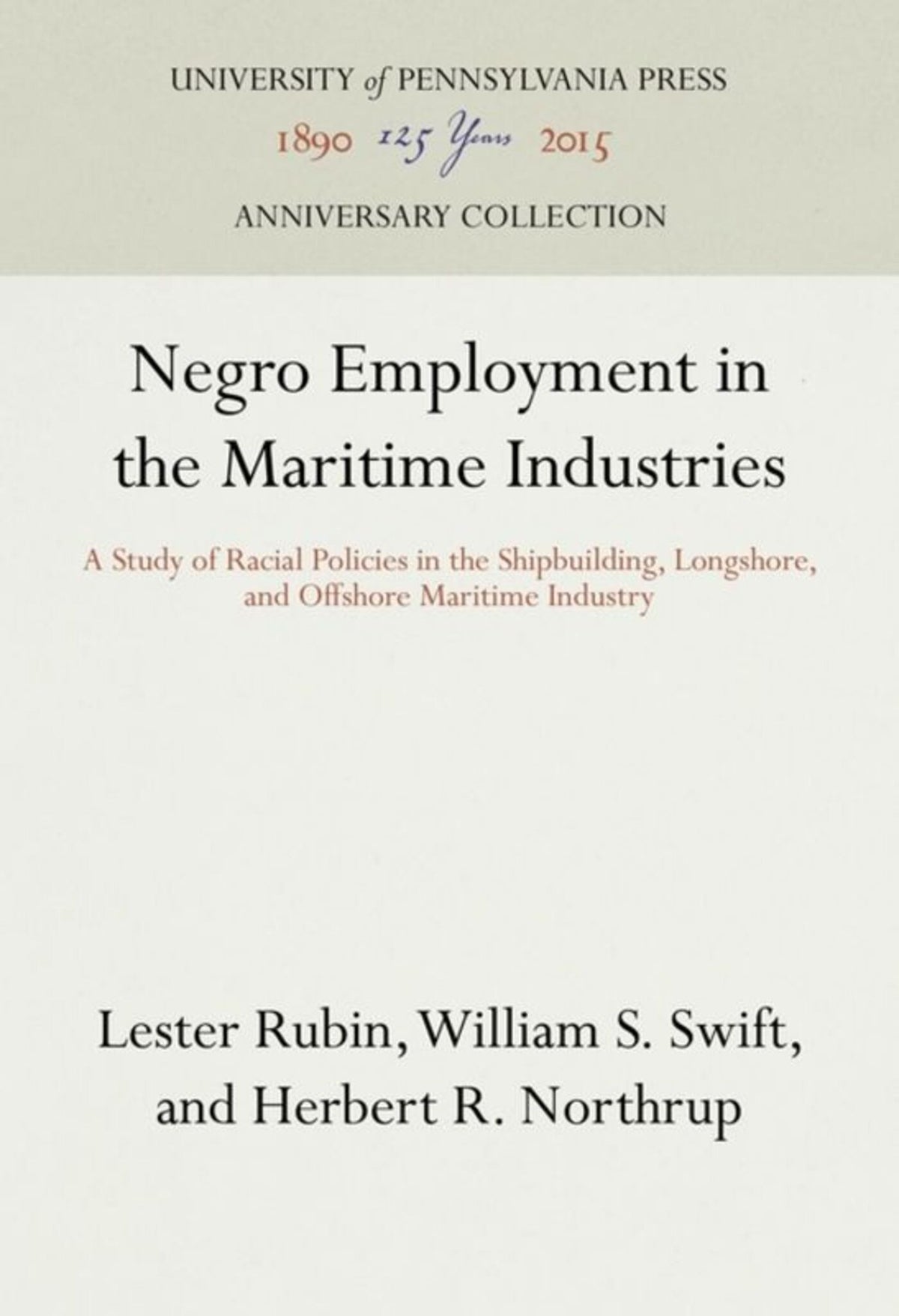 Negro Employment in the Maritime Industries